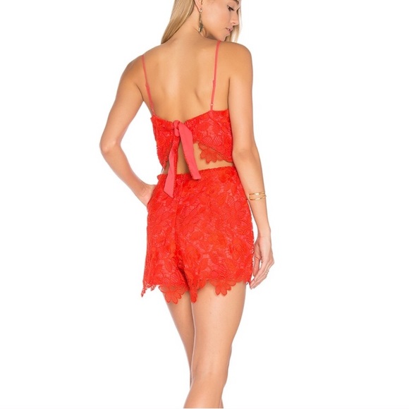 Lovers + Friends Other - Lovers & Friends Songbird Red Romper